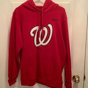 Nike Red Hoodie with Bold Logo